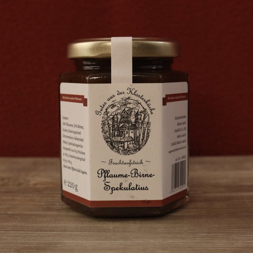 Pflaume-Birne-Spekulatius- Fruchtaufstrich aus Maria Laach 220g