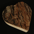 Holzherz aus Erle mit Rinde
