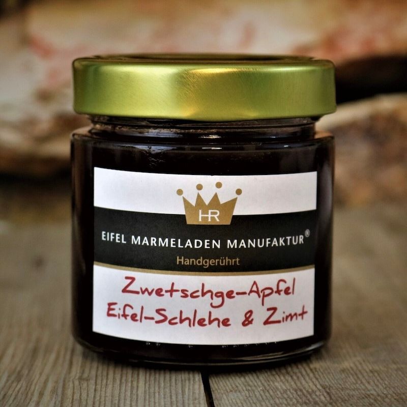 Zwetschge-Apfel-Schlehe-Zimt Fruchtaufstrich von der Eifel Marmeladen Manufaktur 240g