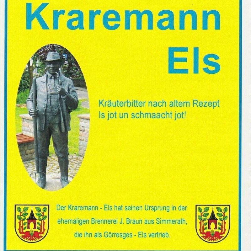 Etikett Kräuterbitter Kraremann Els von Ewig und Selt