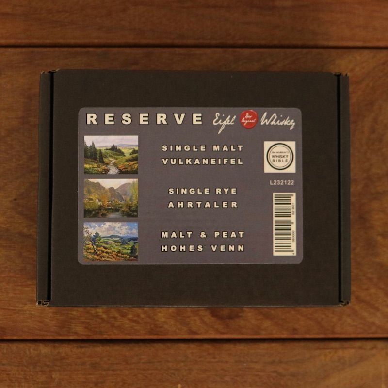 Papiergeschenkbox Eifel Whisky Reserve Miniaturen
