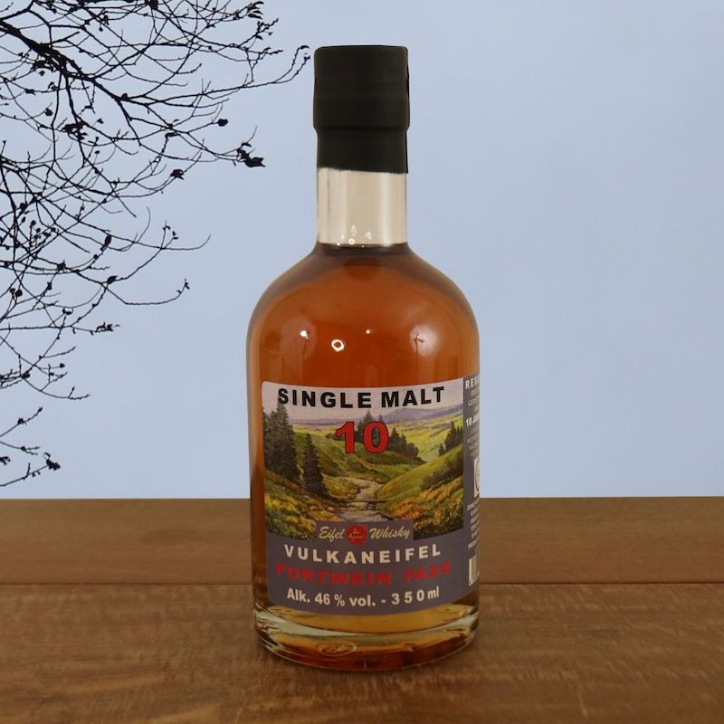 Eifel Whisky Single Malt Vulkaneifel Portwein Fass 10 Jahre 0,35l