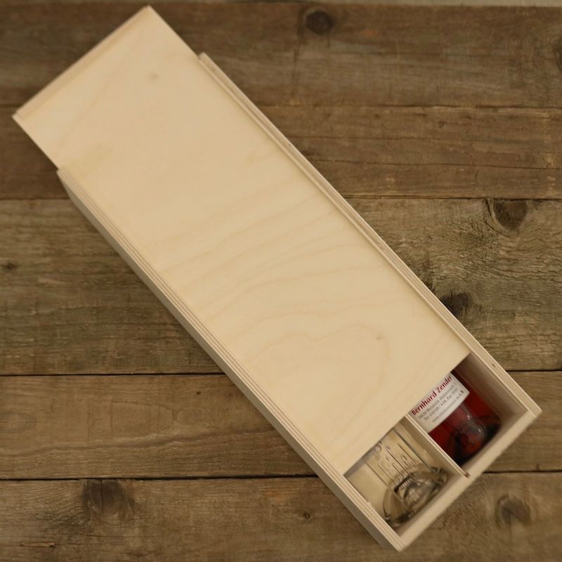 Schnaps-Geschenkbox für 2 Flaschen Birkenholz