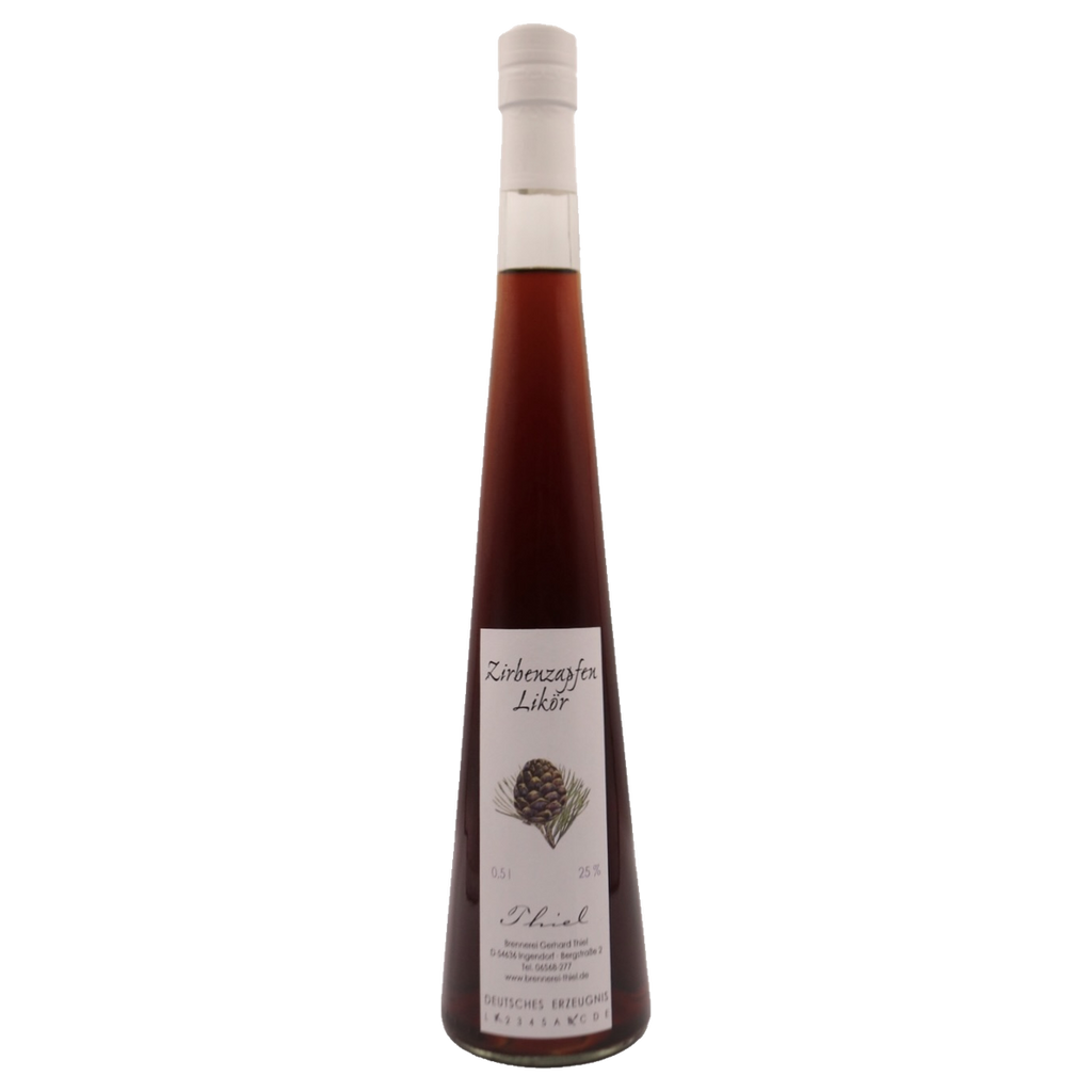 Zirbenzapfen-Likör der Brennerei Thiel, 0,5-l-Flasche