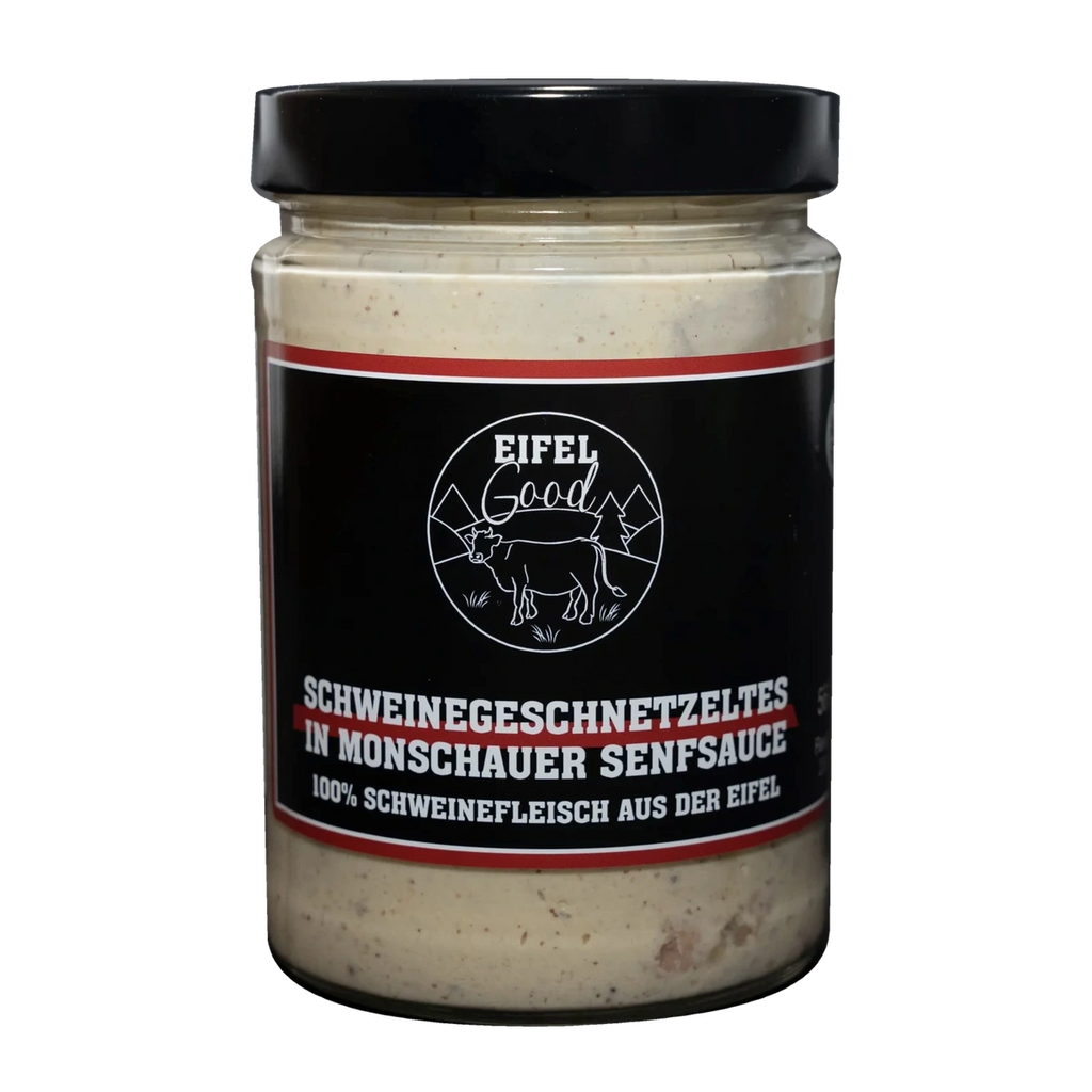 Eifel Good Geschnetzeltes in Monschauer Senfsauce – Glas