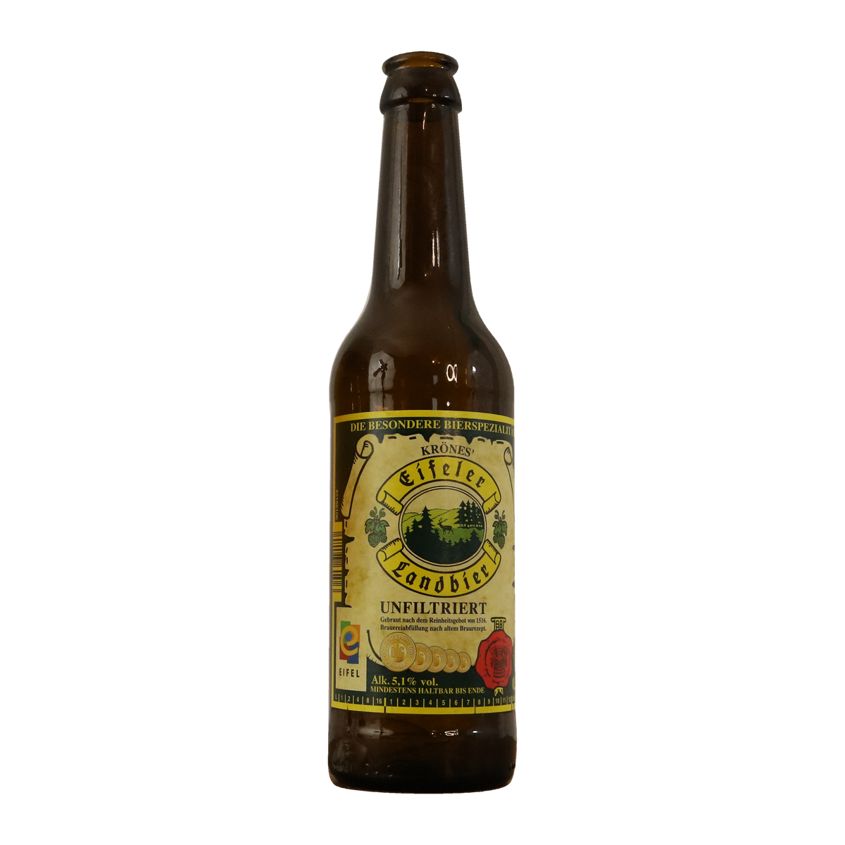 Eifeler Landbier der Gemünder Brauerei, einzelne 0,33-l-Flasche