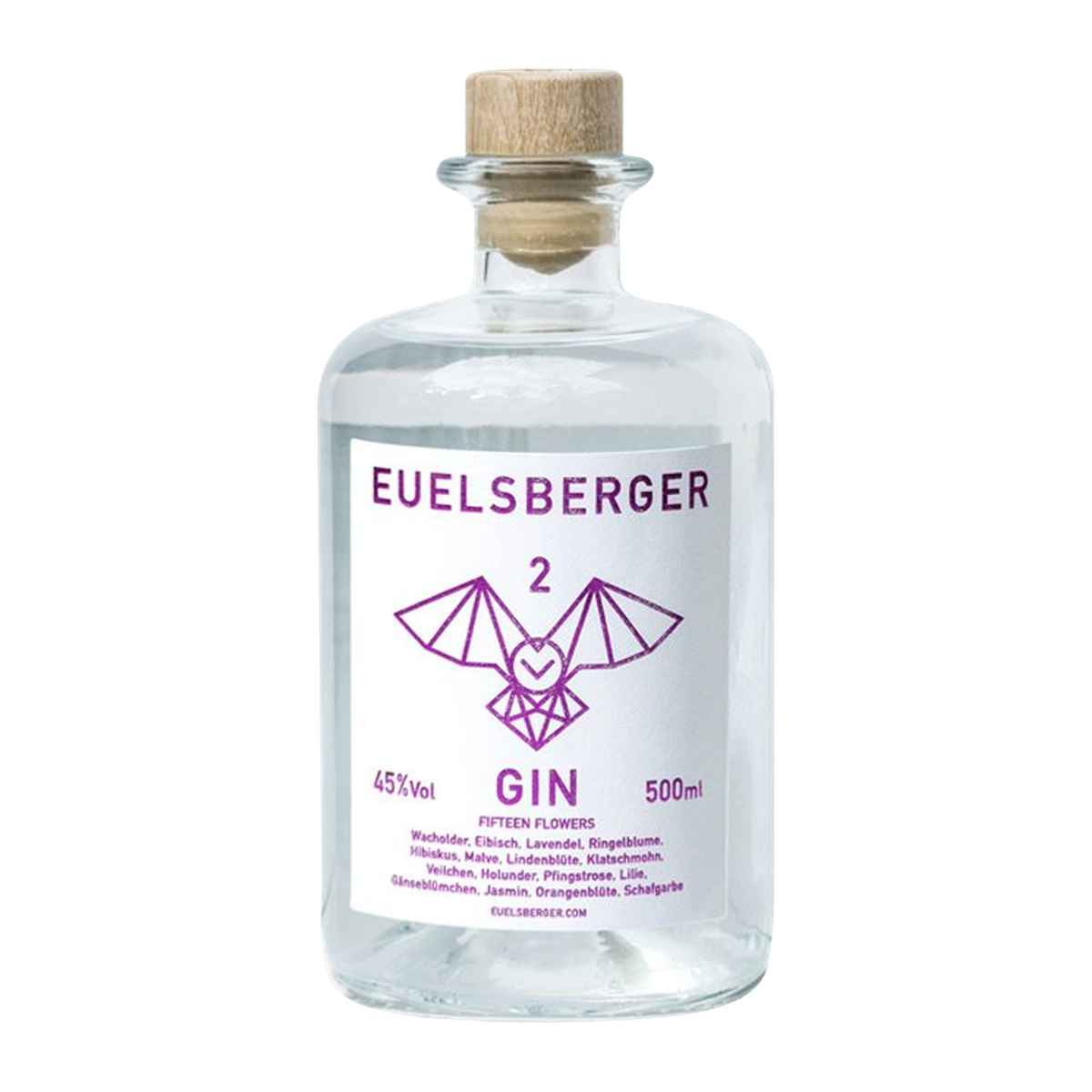 Euelsberger Gin #2 FIFTEEN FLOWERS, 0,5-l-Flasche