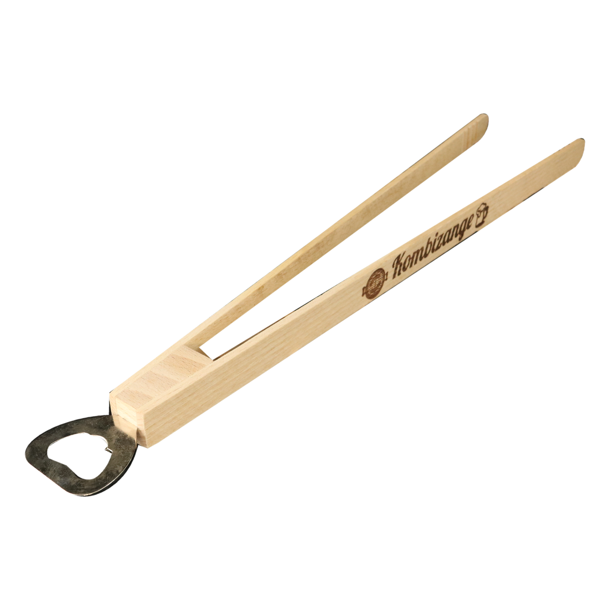 Einzelne Kombizange von Holz Frank aus Holz mit integriertem Flaschenöffner und Lasergravur