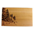 Wanderer-Schneidebrett aus Kirschholz von Holz Frank mit eingebranntem Eifeler Waldmotiv
