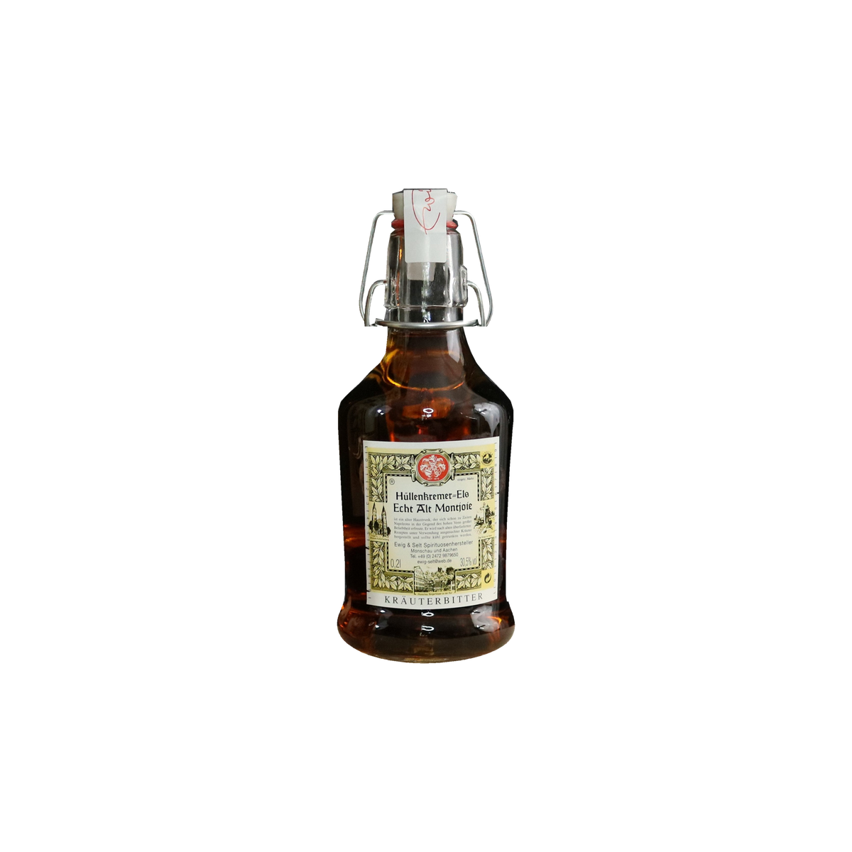 Hüllenkremer Els Kräuterbitter von Ewig & Selt, 0,2-l-Bügelflasche