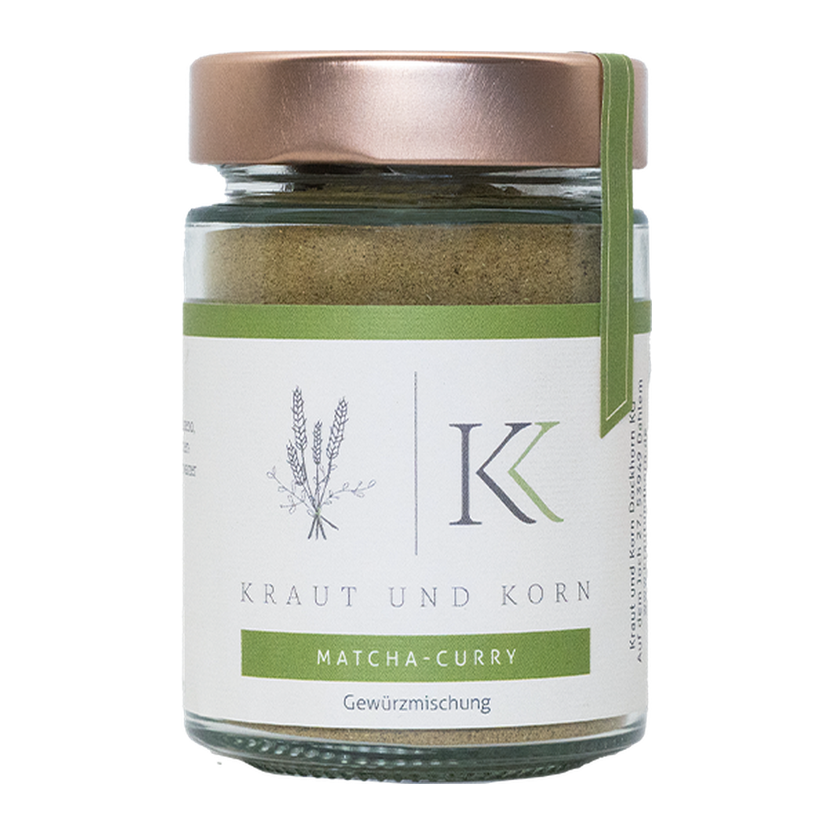 Matcha Curry Gewürzmischung – Kraut & Korn im Glas