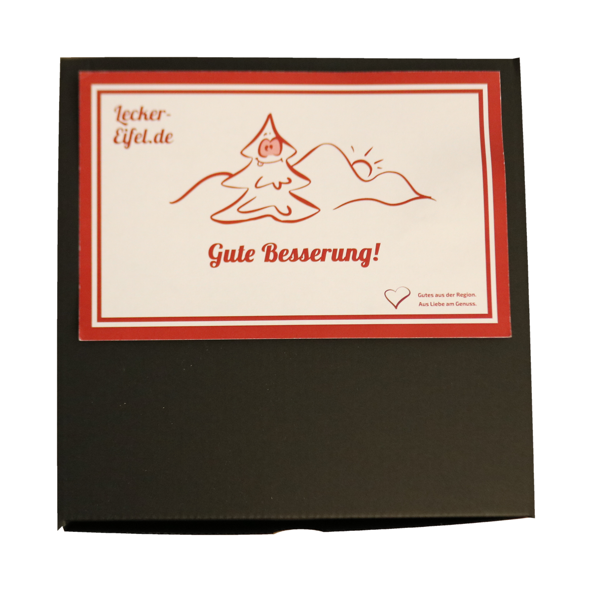 Lecker-Eifel Geschenkbox Klassik mit Aufdruck „Gute Besserung“