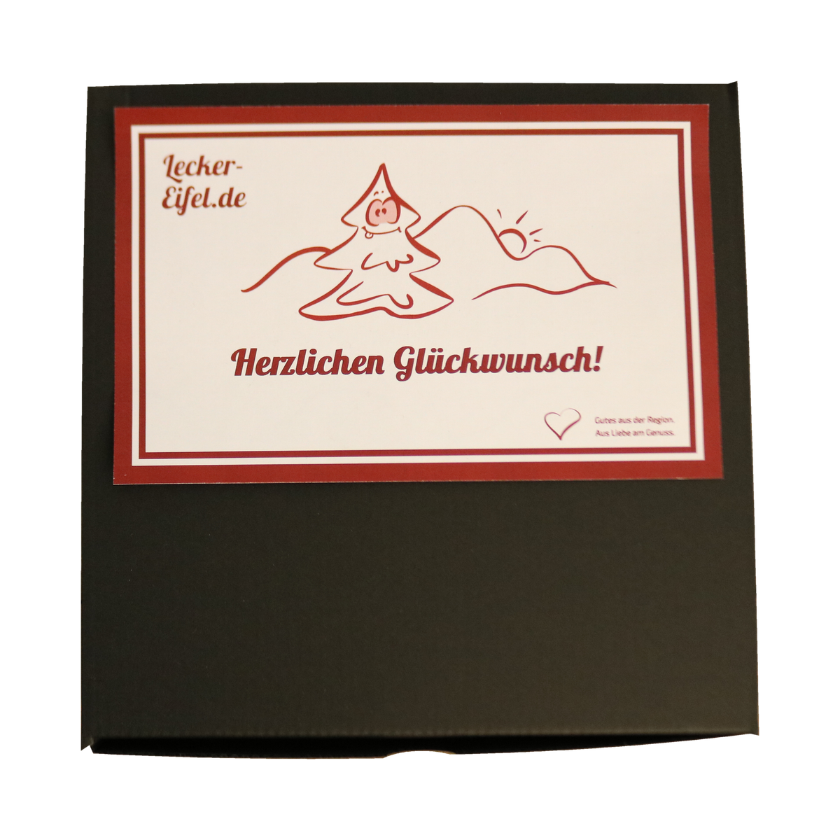 Lecker-Eifel Geschenkbox Klassik mit Aufdruck „Herzlichen Glückwunsch“