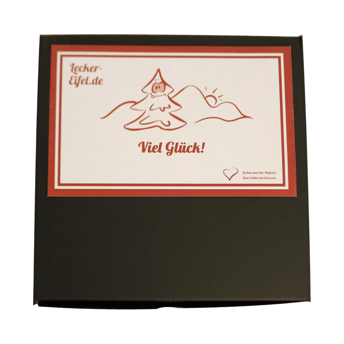 Lecker-Eifel Geschenkbox Klassik mit Aufdruck „Viel Glück“