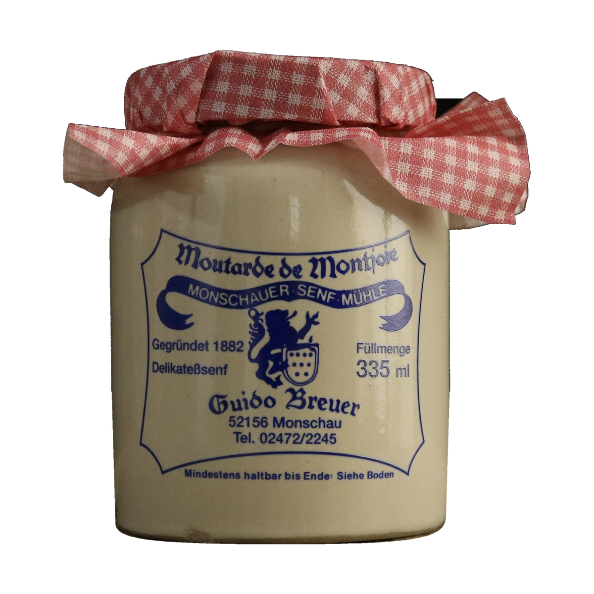 Monschauer Senf Chili (335ml) aus der Historischen Senfmühle Monschau im originalen Senftopf