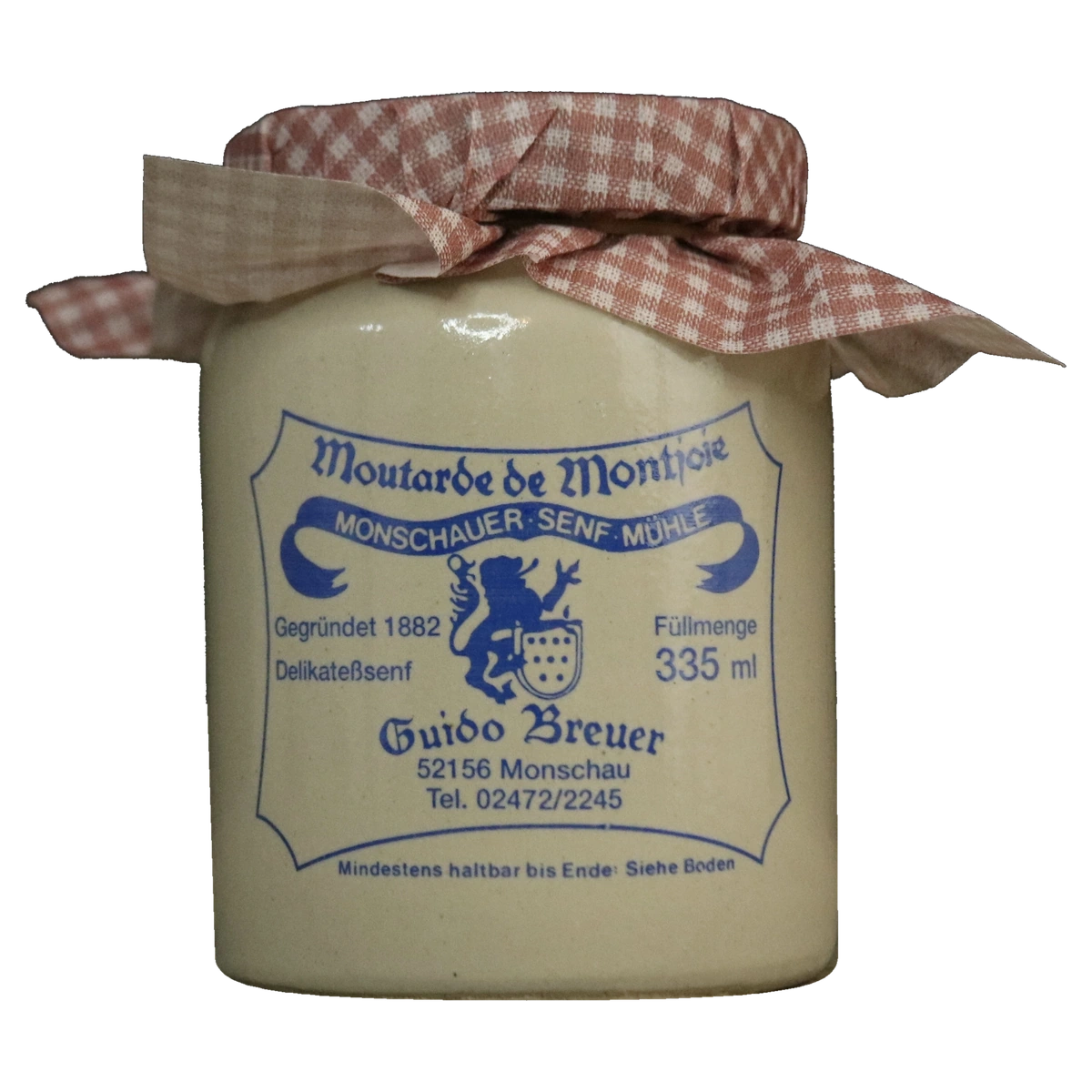 Monschauer Senf Feige (335ml) aus der Historischen Senfmühle Monschau im originalen Senftopf