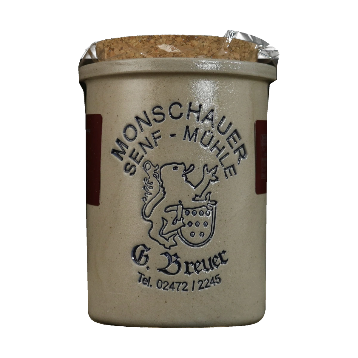 Monschauer Senf Feuriger Emil (200ml) aus der Historischen Senfmühle Monschau im originalen Senftopf