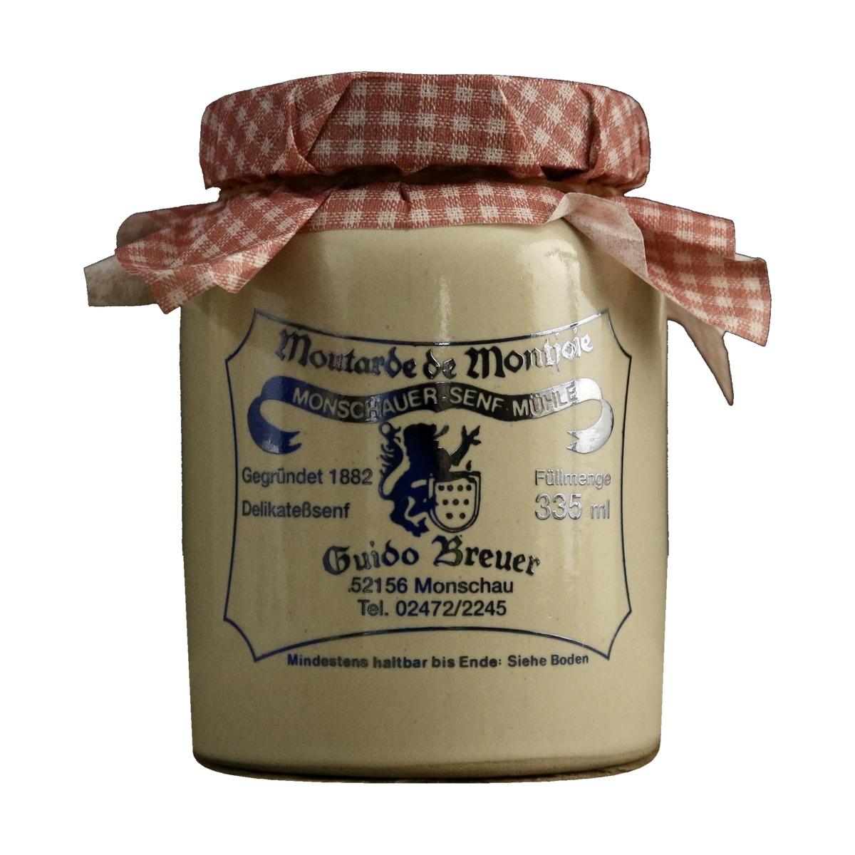 Monschauer Senf Johannisbeer (335ml) aus der Historischen Senfmühle Monschau im originalen Senftopf