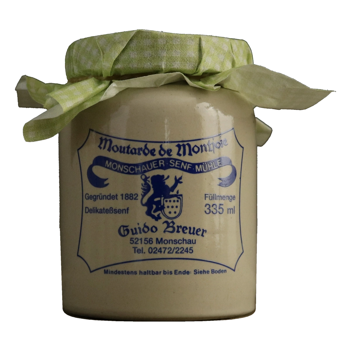 Monschauer Senf Limone (335ml) aus der Historischen Senfmühle Monschau im originalen Senftopf