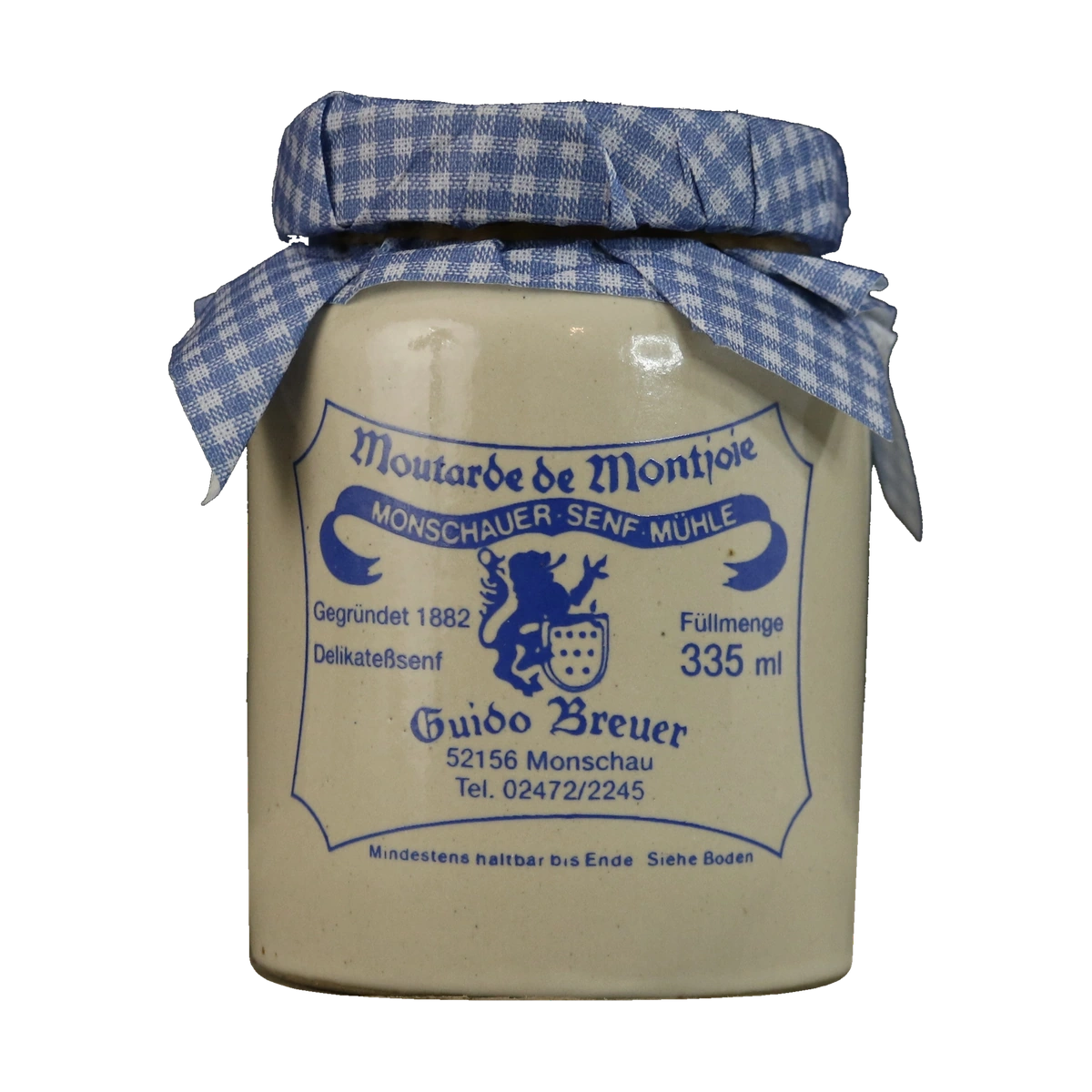 Monschauer Ur-Senf Moutarde de Montjoie (335ml) aus der Historischen Senfmühle Monschau im originalen Senftopf