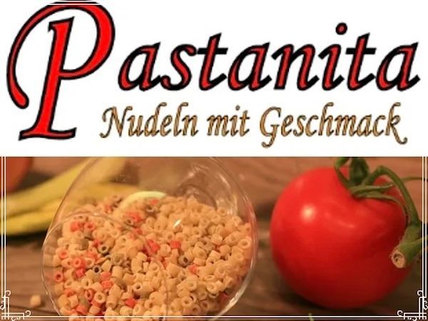 Pastanita-Logo mit Nudeln und Tomate