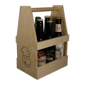 ProBier-Set mit sechs Eifelbieren à 0,33 l im Holzträger mit Lecker-Eifel-Logo, beispielhafte Zusammenstellung