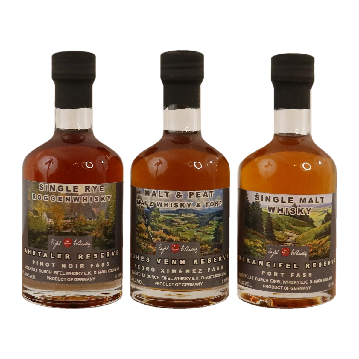 Eifel Whisky Reserve – Probierbox mit Miniaturen (3 × 40 ml)