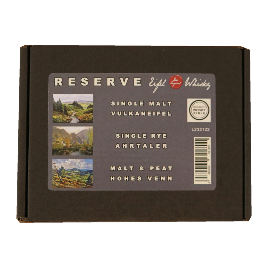 Eifel Whisky Reserve – Probierbox mit Miniaturen (3 × 40 ml) – geschlossene Verpackung